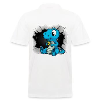 Dinos Dinosaure Dragon Dragon Cookies Enfant Enfants - Polo Homme - blanc - Dos - Kai (181cm)