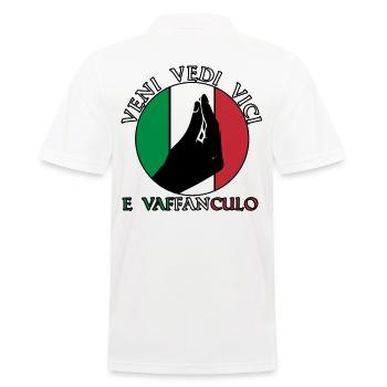 Italie Vaffanculo italien - Polo Homme - blanc - Dos - Kai (181cm)