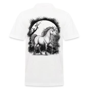 Licorne Licornes Conte de fées Cheval Chevaux Forêt - Polo Homme - blanc - Dos - Kai (181cm)