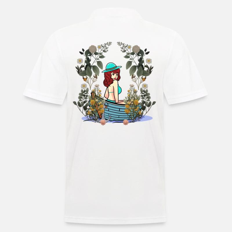 Mädchen Boot Boote Natur Naturliebhaber - Männer Poloshirt - Weiß
