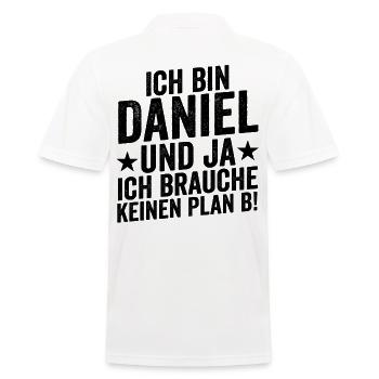 First name Daniel - Men's Polo Shirt - white - Back - Kai (181cm)