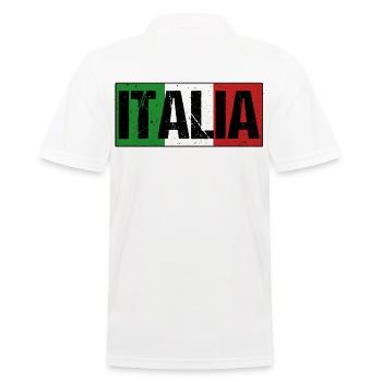 Italy Italian Vaffanculo - Men's Polo Shirt - white - Back - Kai (181cm)