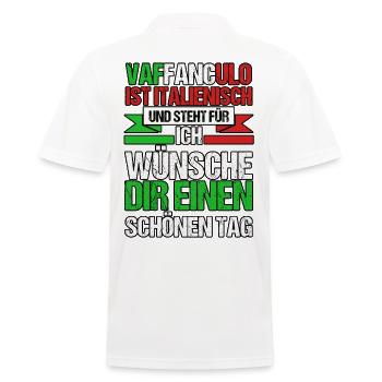 Italy Italian Vaffanculo - Men's Polo Shirt - white - Back - Kai (181cm)