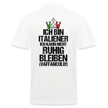 Italy Italian Vaffanculo - Men's Polo Shirt - white - Back - Kai (181cm)