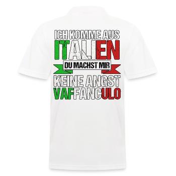 Italy Italian Vaffanculo - Men's Polo Shirt - white - Back - Kai (181cm)