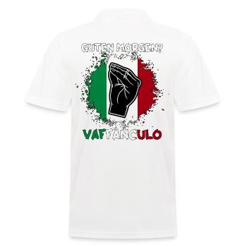 Italy Italian Vaffanculo - Men's Polo Shirt - white - Back - Kai (181cm)