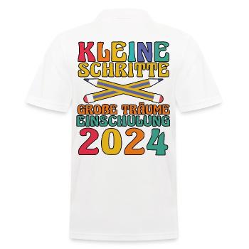 1. Klasse Schulkind Schulanfang Einschulung - Männer Poloshirt - Weiß - Hinten - Kai (181cm)