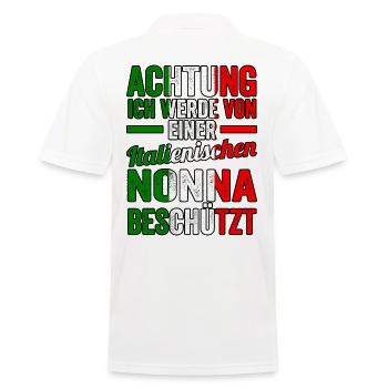 Italia Italiener Oma Nonna Italienisch Italien - Männer Poloshirt - Weiß - Hinten - Kai (181cm)