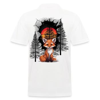 Wald Fuchs Füchse Kind Kinder Märchen Waldtiere - Männer Poloshirt - Weiß - Hinten - Kai (181cm)