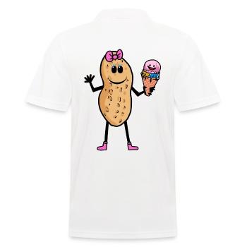Erdnuss Erdnüsse Kinder Kind Baby Eiswaffel Eis - Männer Poloshirt - Weiß - Hinten - Kai (181cm)