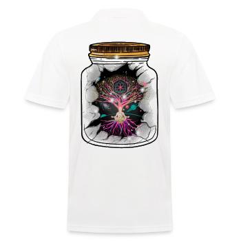 Meditation Tree Nature Mystical Meditate Fantasy - Men's Polo Shirt - white - Back - Kai (181cm)