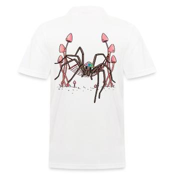 Spider Hanging Hammock Spider Web - Men's Polo Shirt - white - Back - Kai (181cm)