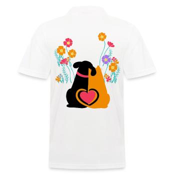 chien, chat, jardin, amour, nature, amoureux de la nature - Polo Homme - blanc - Dos - Kai (181cm)