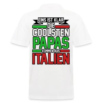Italie Italien Papa Père Italien Italie - Polo Homme - blanc - Dos - Kai (181cm)