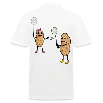 Erdnuss Tennis Tennisspieler Erdnüsse Nuss Nüsse - Männer Poloshirt - Weiß - Hinten - Kai (181cm)