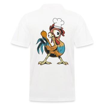 Poulet Coq Cuisinier Cuisiniers Cuisinier Arts culinaires Cuisinier loisir - Polo Homme - blanc - Dos - Kai (181cm)