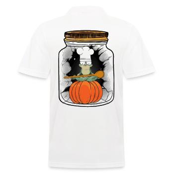 Cooking October Frog Pumpkin Kitchen Cooks Cook - Men's Polo Shirt - white - Back - Kai (181cm)