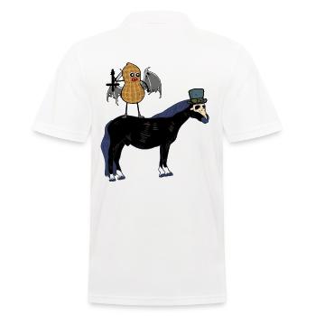 Halloween Vampire Peanut Horse Horse Nut - Men's Polo Shirt - white - Back - Kai (181cm)