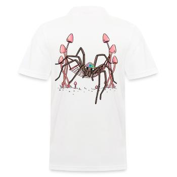 Spider Hanging Hammock Spider Web - Men's Polo Shirt - white - Back - Kai (181cm)