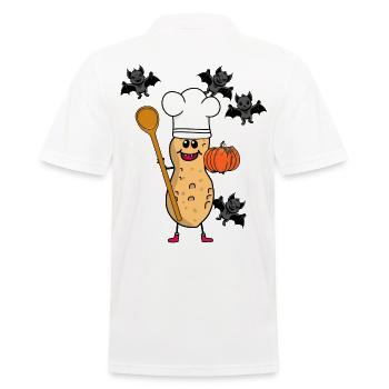 Cacahuètes Cacahuètes Cuisine Chefs Cuisine d’Halloween - Polo Homme - blanc - Dos - Kai (181cm)