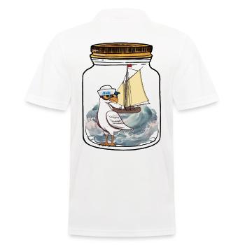 Marin Seagull voilier Ahoy - Polo Homme - blanc - Dos - Kai (181cm)