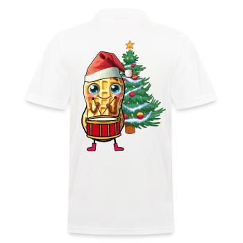 Peanut Gnome Gnome Drum Noël Père Noël - Polo Homme - blanc - Dos - Kai (181cm)