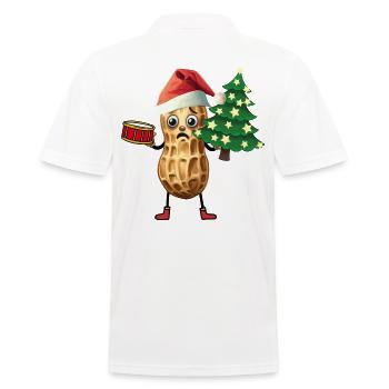 Nikolaus Weihnachtsmann Tannenbaum Erdnuss Kind - Männer Poloshirt - Weiß - Hinten - Kai (181cm)