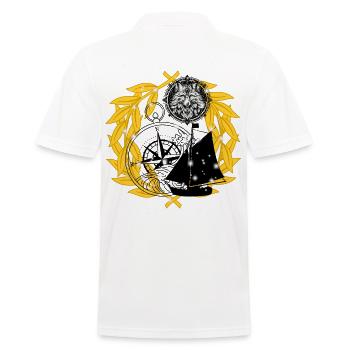 Seefahrt Kompass Segelschiff maritim - Männer Poloshirt - Weiß - Hinten - Kai (181cm)