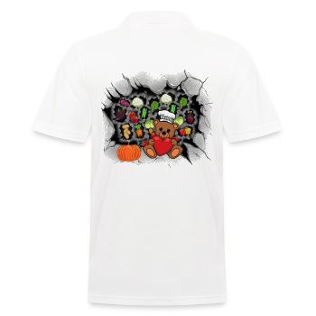 Gemüse Küche Koch Teddy Köche Köchin Gastgeber - Männer Poloshirt - Weiß - Hinten - Kai (181cm)