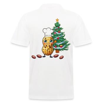 Weihnachten Xmas Erdnuss Nuss Koch Tannenbaum - Männer Poloshirt - Weiß - Hinten - Kai (181cm)