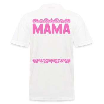 Mama Von 3 Kindern - Männer Poloshirt - Weiß - Hinten - Kai (181cm)