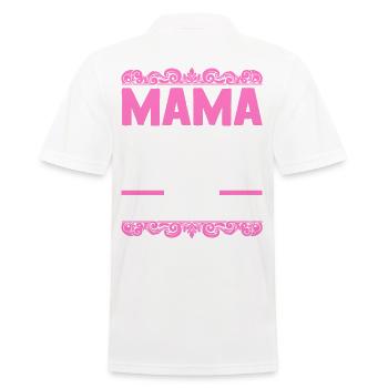 Mama Von 3 Kindern - Männer Poloshirt - Weiß - Hinten - Kai (181cm)