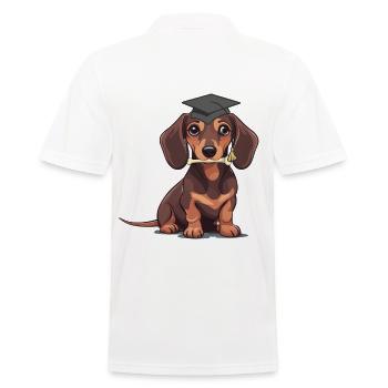 Dachshund Student Dog Study Study Dogs - Men's Polo Shirt - white - Back - Kai (181cm)
