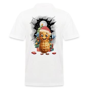 Peanut Peanuts Santa Xmas Christmas - Men's Polo Shirt - white - Back - Kai (181cm)