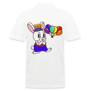LGBT Lapin Lapin Gay Pride Lapin de Pâques - Polo Homme - blanc - Dos - Kai (181cm)