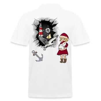 Maritime Saint-Nicolas Noël Marin Marin Enfant marin - Polo Homme - blanc - Dos - Kai (181cm)