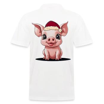 Nikolaus Weihnachtsmann Xmas Christmas - Männer Poloshirt - Weiß - Hinten - Kai (181cm)