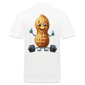Peanut Bodybuilder Pouces vers le haut GYM Bodybuilder - Polo Homme - blanc - Dos - Kai (181cm)