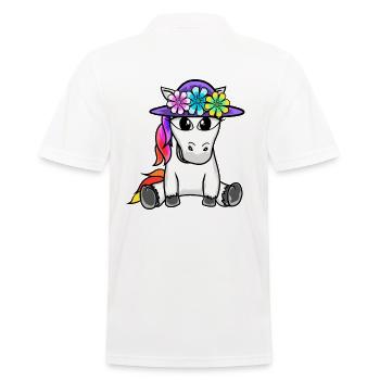 Licorne mignonne Licornes Cheval Chevaux Enfants - Polo Homme - blanc - Dos - Kai (181cm)