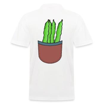 grüne Bohnen Hobbygärtner Garten gärtnern Bohne - Männer Poloshirt - Weiß - Hinten - Kai (181cm)