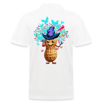 Spring Magic Peanut Peanuts Natural Insects - Men's Polo Shirt - white - Back - Kai (181cm)