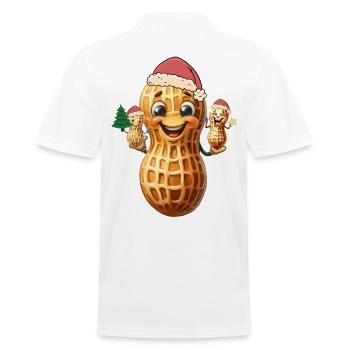 Weihnachtsgeschenk Nikolaus Weihnachtsmann Erdnuss - Männer Poloshirt - Weiß - Hinten - Kai (181cm)