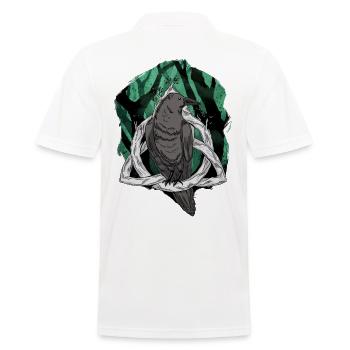 Forest Raven Raven Crow Crow Mystical Bird - Men's Polo Shirt - white - Back - Kai (181cm)