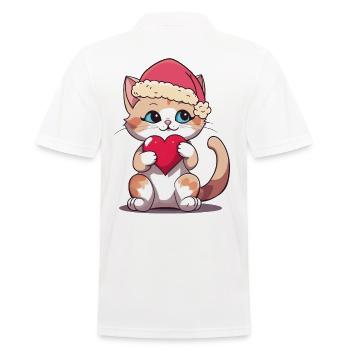 Noël Animaux de compagnie Chat Chats - Polo Homme - blanc - Dos - Kai (181cm)