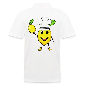 Lemon Cook Cooks Cook Sour Cuisine - Men's Polo Shirt - white - Back - Kai (181cm)