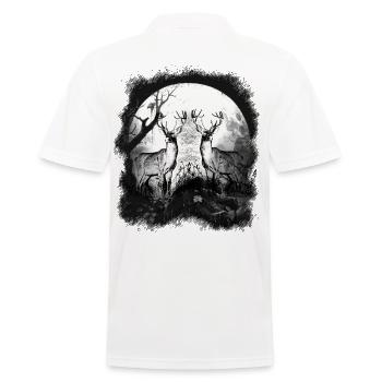 Cerf Suède Finlande Norvège Nature - Polo Homme - blanc - Dos - Kai (181cm)
