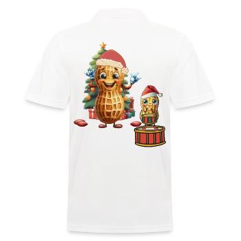 Erdnuss Weihnachten Christmas Xmas Santa Nikolaus - Männer Poloshirt - Weiß - Hinten - Kai (181cm)