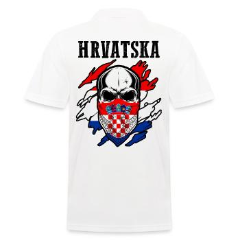 Kroaten Kroate Kroatin Hrvatska Kroatien - Männer Poloshirt - Weiß - Hinten - Kai (181cm)