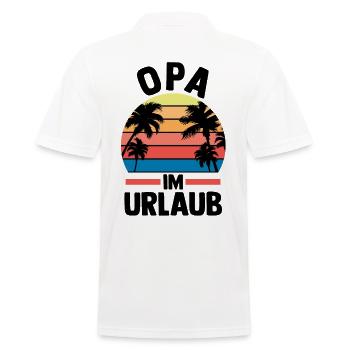 Urlaub Urlauber Großvater Opa - Männer Poloshirt - Weiß - Hinten - Kai (181cm)