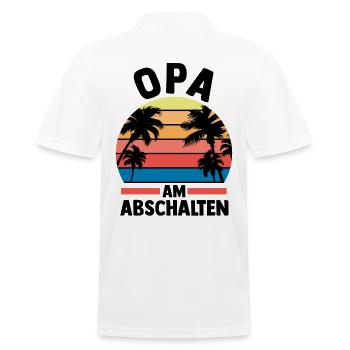 Vacation Vacationer Grandfather Grandpa - Men's Polo Shirt - white - Back - Kai (181cm)